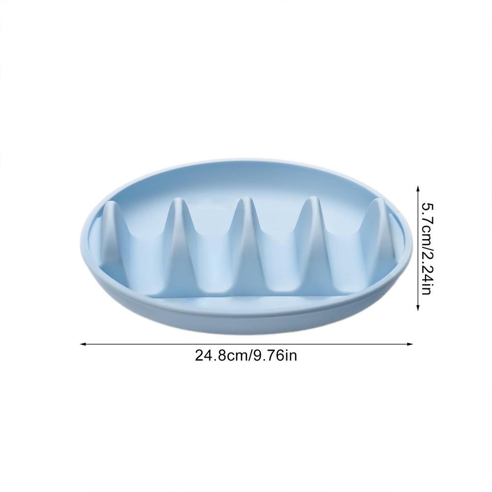 Taco Shell Holder Taco Holder Tray Platter Silicone Kitchen Food Tortilla Serving Rack For Quick Meal Hosting Family Dinner синий
