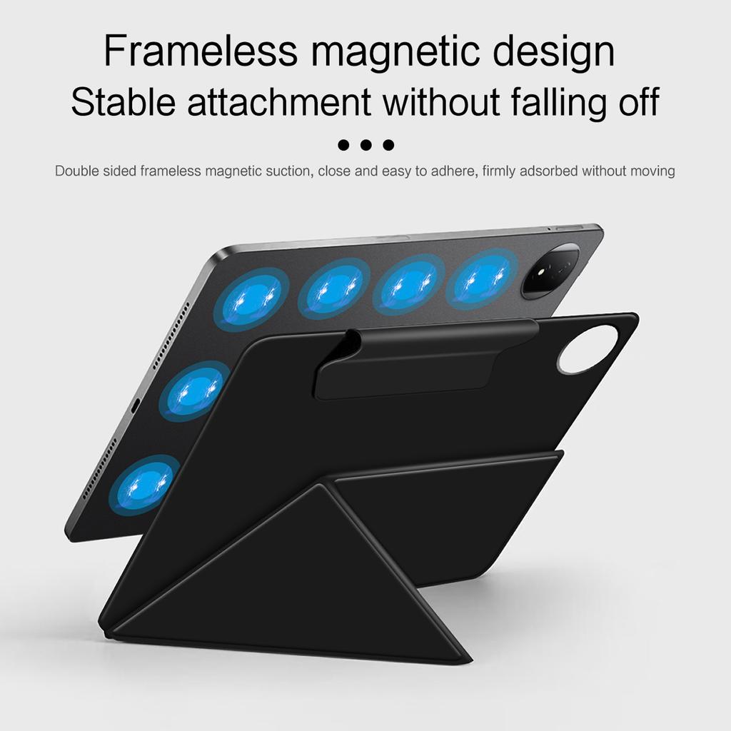 For Honor MagicPad 2 12.3 Leather Case Origami Stand Magnetic Tablet Cover Auto Wake/Sleep