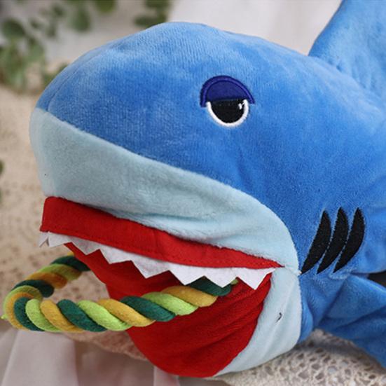 Plush Interactive Dog Toy Squeaky Stuffed Animal Puppy Chew Toy Dog Tug of War Toy for Large Small Dogs Training Teeth Cleaning