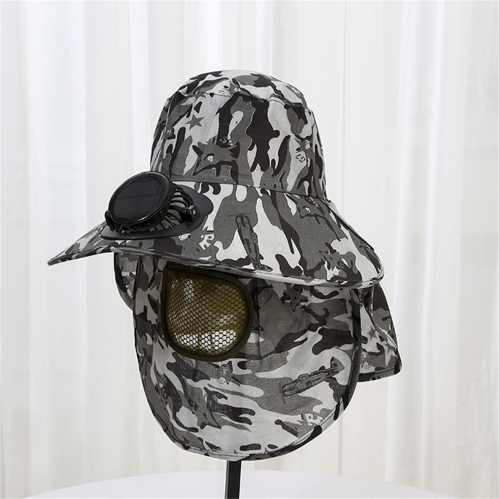 

Шляпа от солнца для альпинизма и рыбалки с большим солнечным вентилятором One Size чёрный