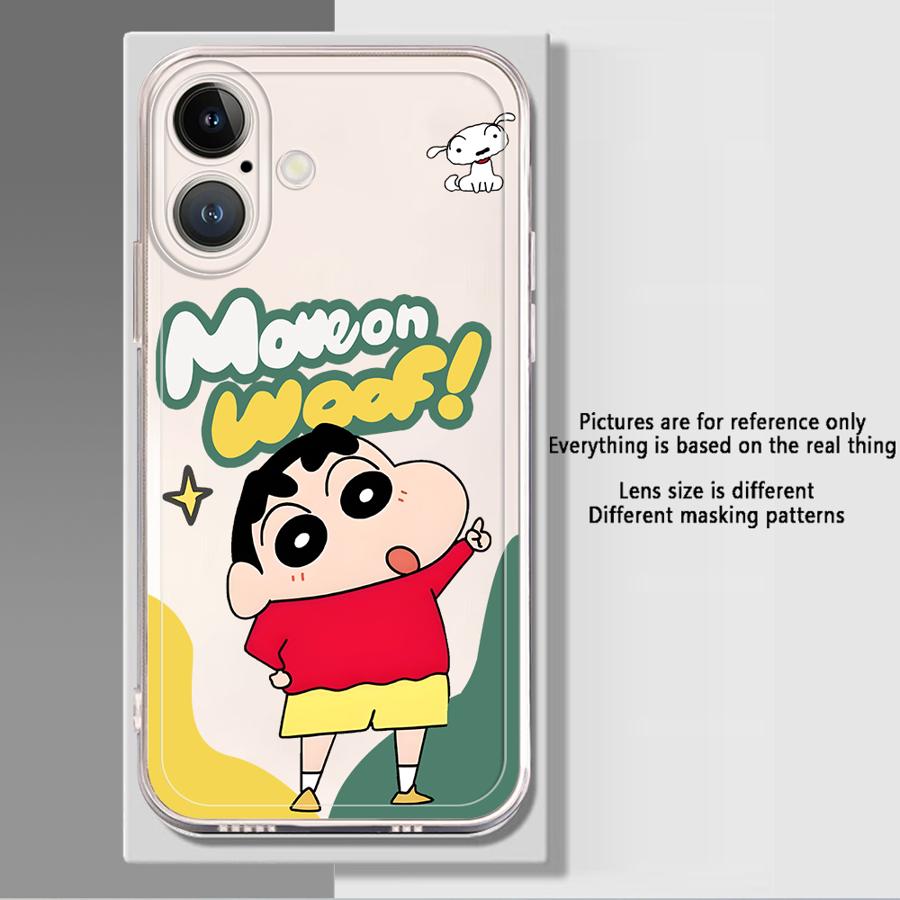 Cartoon Crayon Shin Chan Case for iPhone 17 Pro Max 11 7 8 12 Mini XR 16 15 XS Max Air 14 Plus 13 Pro Soft Phone Cover