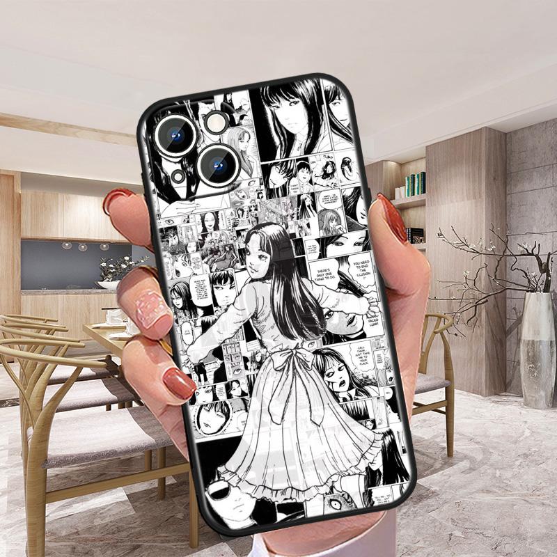 For Apple iPhone 13 12 mini 11 XS Pro Max XR 8 7 6S 6 5S 5 Plus Cover Junji Ito Tomie Soft Silicone Back Phone Case