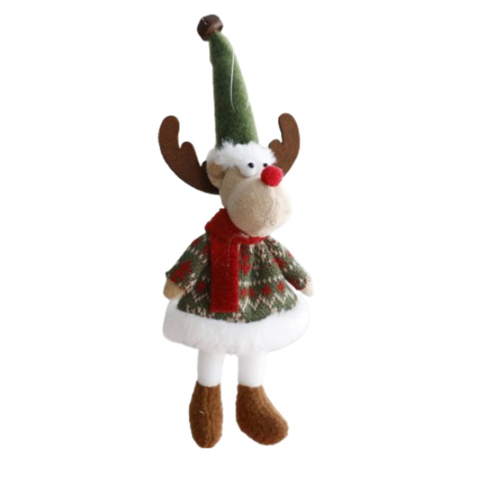 Cartoon Santa Claus Hanging Ornaments Elk Snowman Girl Christmas Tree Decoration  Party Favors