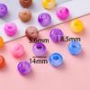 20pcs 8.5*14mm Colored Acrylic Large Hole Beads Spacer Loose Beads for DIY Necklace Bracelet Earring Jewelry Making Accessories