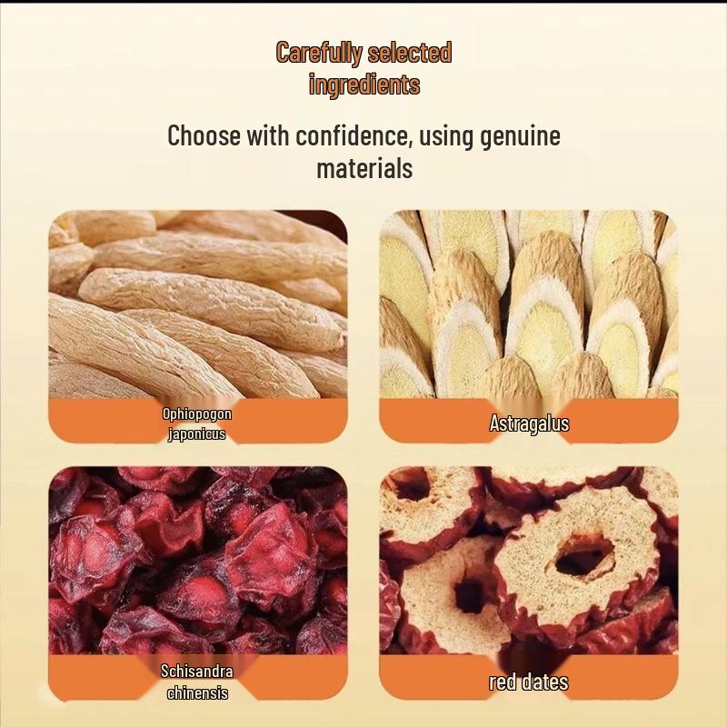 Qiao Five Flavor Berry Astragalus Ophiopogon Tea 60g - Liver Fire & Daily Nighttime Herbal Drink