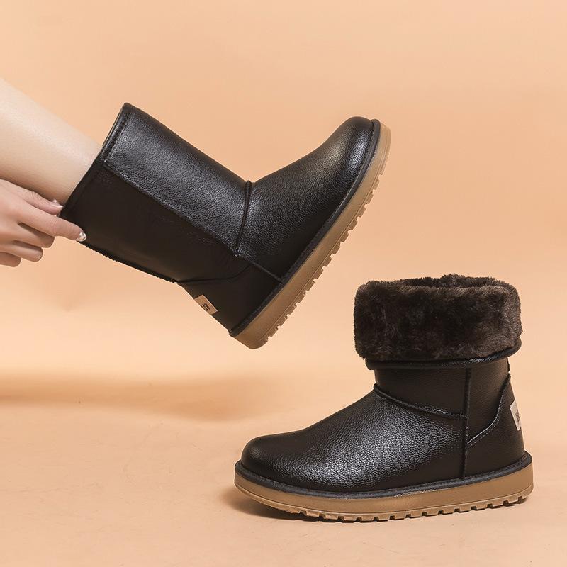 

Зимние сапоги средней длины хлопковые туфли женские 2025 зима новые классические повседневные UG холодостойкие G с набивкой утолщенные теплые сапоги 40