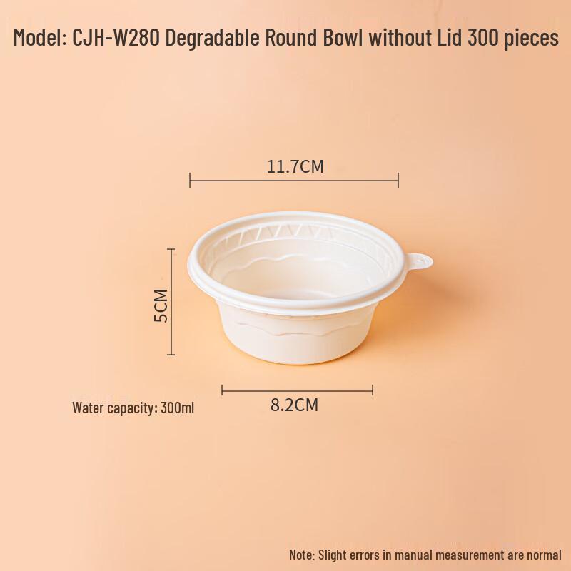 Lidless Disposable Plastic Food Bowl