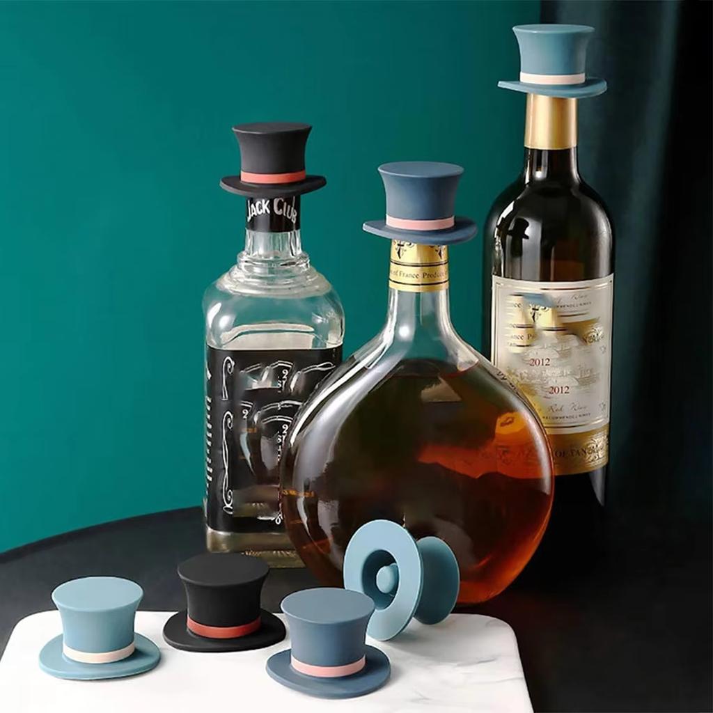 Silikonowy Korek do Wina Wielokrotnego Użytku Szczelny Szampan Whiskey Uszczelniacz do Butelki Korek Zamknięcie Zatyczka Pokrywka Akcesoria Barowe Barman