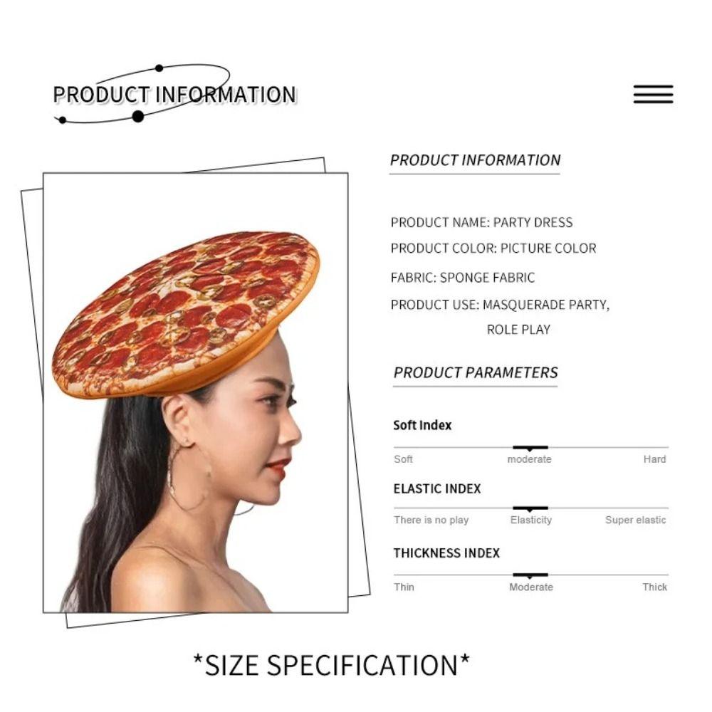 Food Shape Halloween Cap Fun Cosplay Costume 2024 Pizza Hat  Halloween