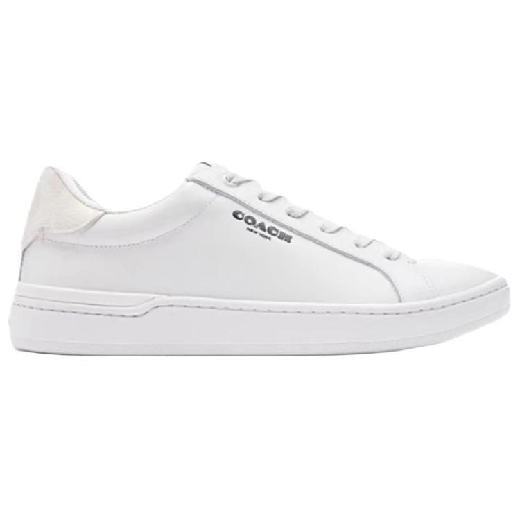 Coach Leather Round Toe Lace-Up Low-Top Sneakers Women sneakers White CQ651-VUT