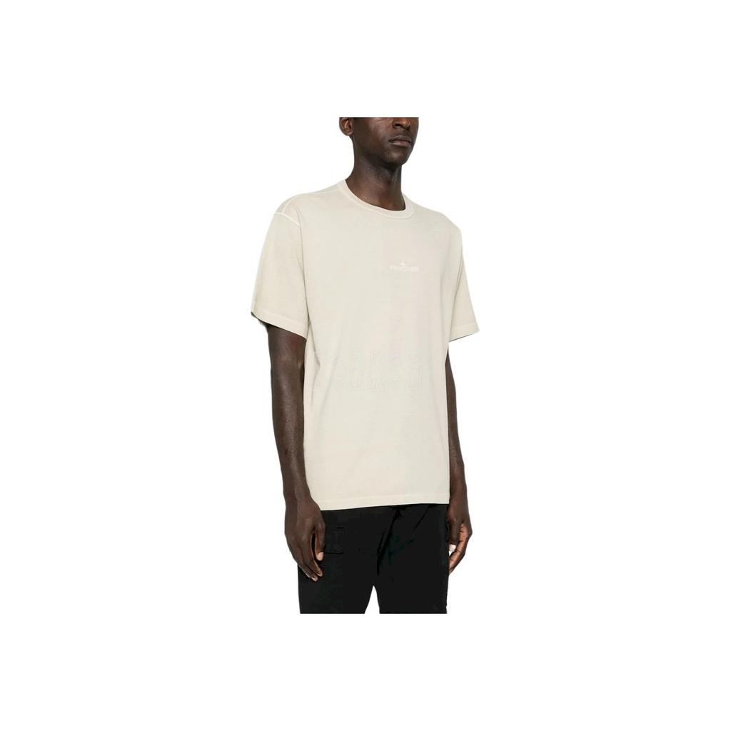 Stone Island Plain Knit Logo Embroidered Crew Neck Short Sleeve T-Shirt Unisex T-Shirts 811522258-V0197