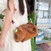 Soft Capybara Bucket Bag Korean Style Cartoon Animal Handbag Gift Panda Crossbody Bag  Work