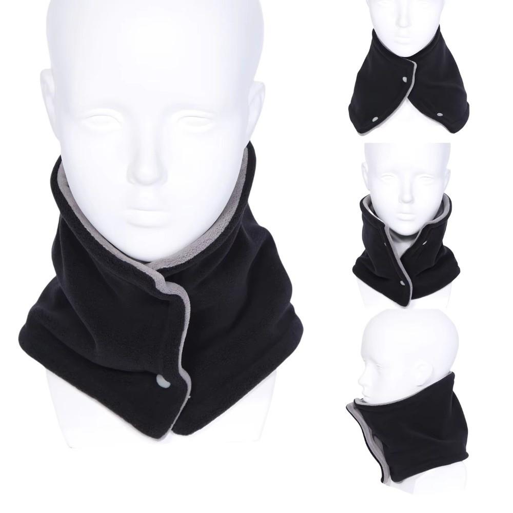 Polar Fleece Winter Knitted Scarf Double-sided Warm Neck Warmer Luxury Fleece Muffler Outdoor