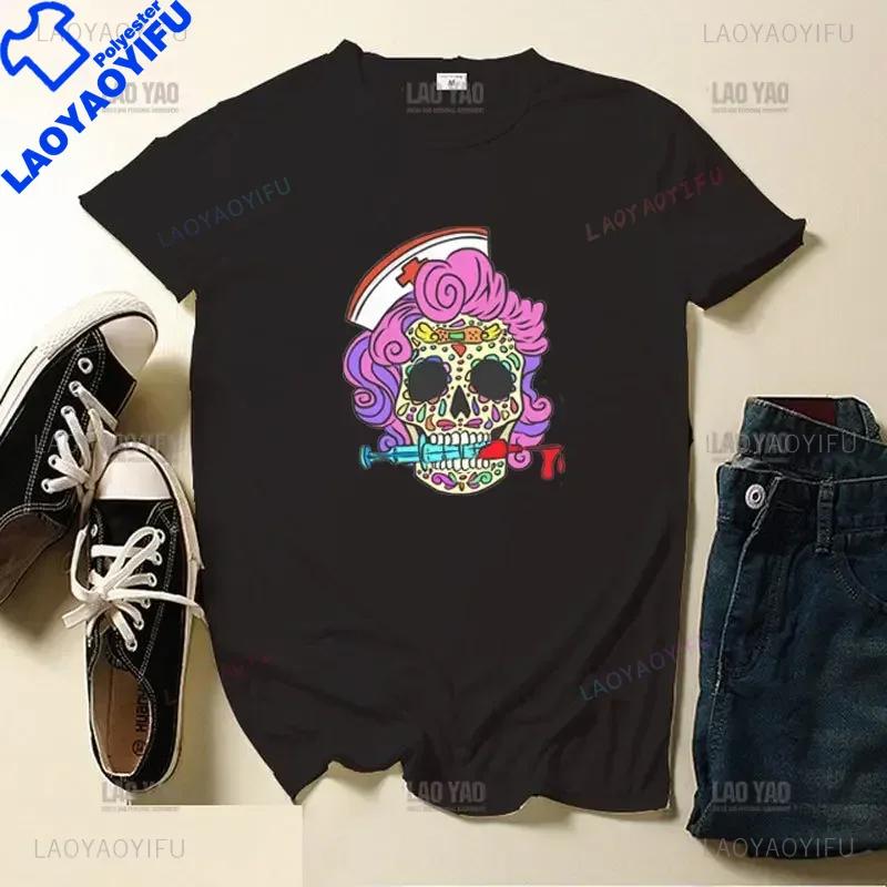 Skull Day Of The Dead Graphic T Shirts Skeleton Unisex Tshirts Mexican Heritage Flowers Black Tops Casual Kawaii Funny Clothes