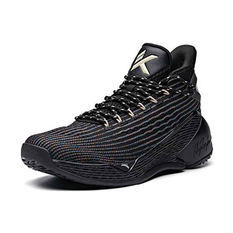 Anta KT4 KT Abrasion Resistant Breathable High Top Basketball Shoes Men's Black 11931101-3