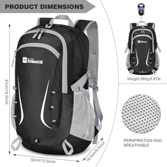 [ZOMAKE] Foldable Backpack 35L Large Capacity Lightweight Waterproof Compact Outdoor Travel Convenient Backpack Camping Portable Travel School Commute