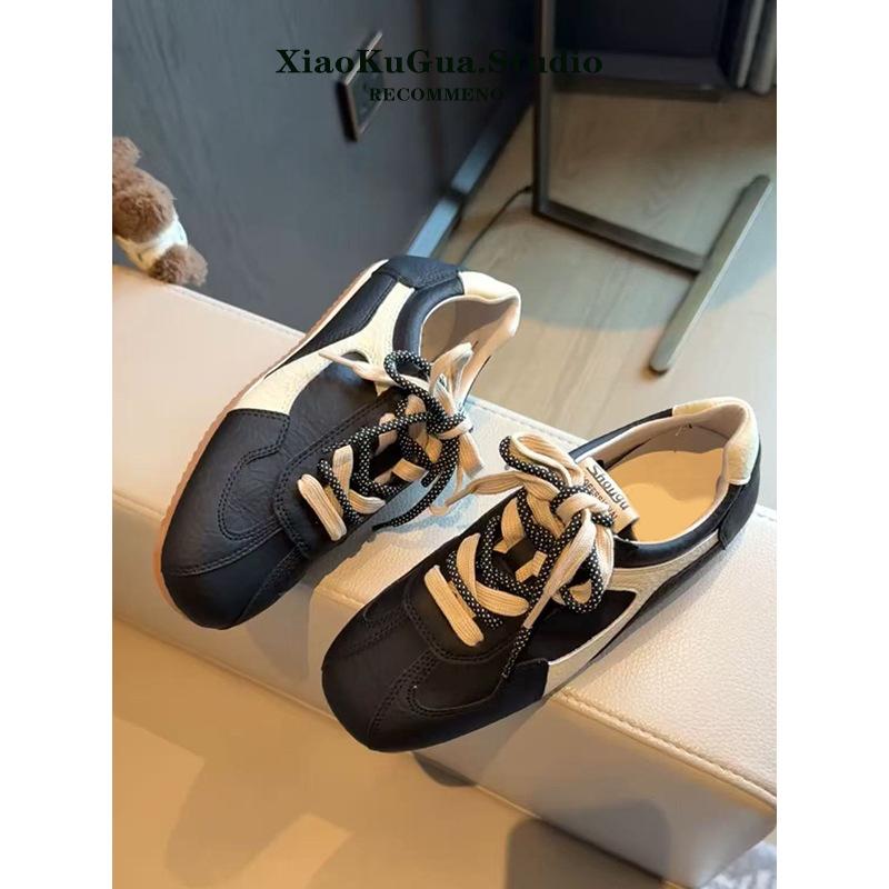 

Flat-bottomed comfortable German training shoes 2025 autumn new Forrest Gump shoes women s casual shoes fashion versatile white shoes sports shoes 35 чёрный