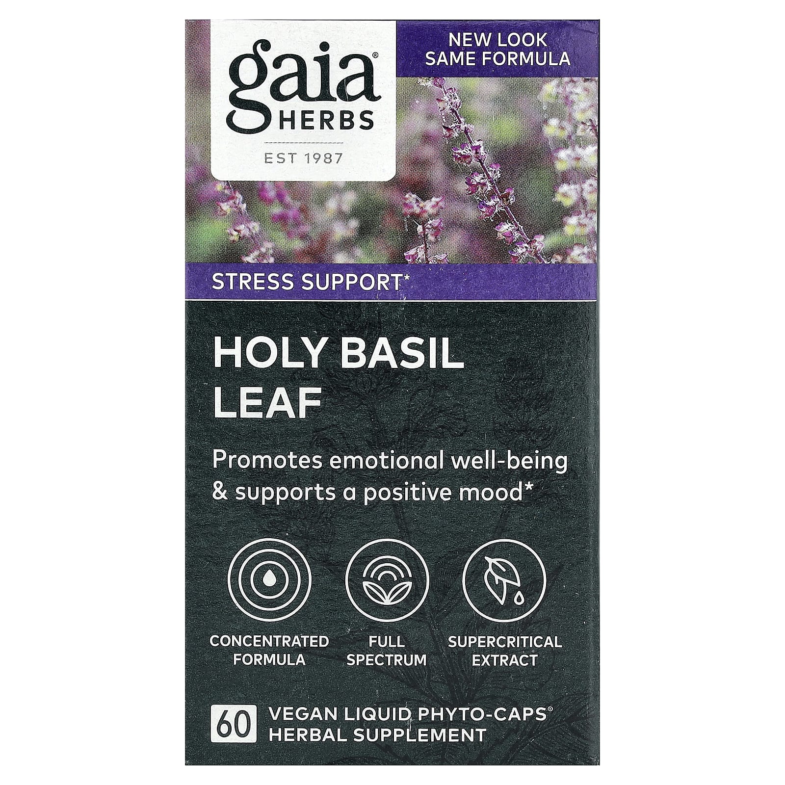 

Holy Basil Leaf, Vegan Liquid Phyto-Caps® 60 Tablets