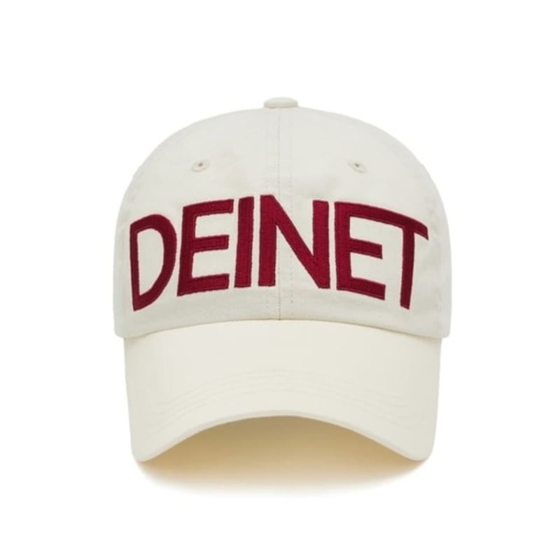 DEINET DEINET BIG LOGO CAP IN IVORY