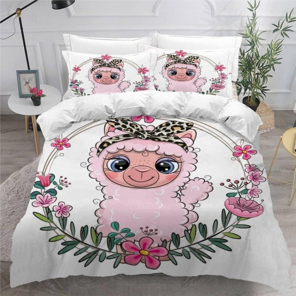 Cute Turtle Children's Bed Cartoon Animal Soft Microfiber Duvet Cover with Zipper Boy and Girl Bedding Set Adult Bedding
