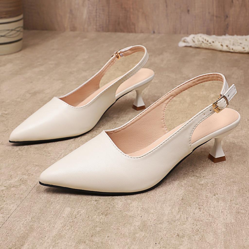 Sweet Sandals for Women Slides Casual Strange Mid Heels Classic Shoes for Women Crystal Pointed Toe Summer Sandals Plus Size