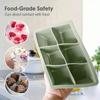 Large Silicone Tray, Flexible Square Ice Mold, Stackable Design