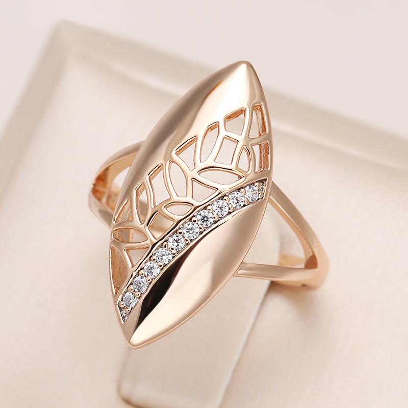Trendy Ethnic Bride Wedding Ring Luxury  Rose Gold Color Natural Zircon Boho Rings For Women Daily Fine Jewelry