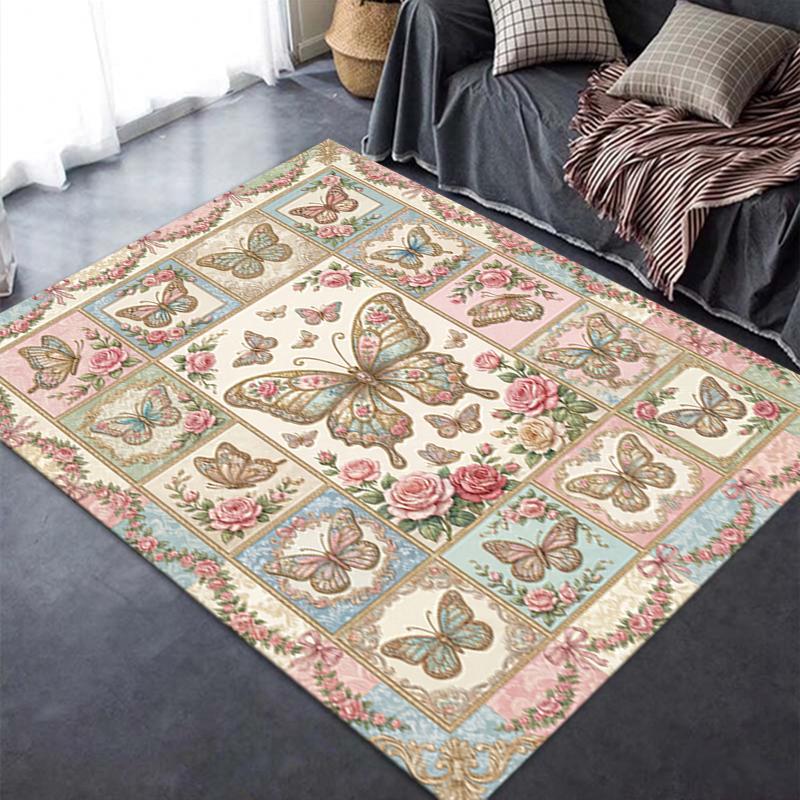 2025 New Butterfly Decoration Carpet Rug for Living Room Bedroom Home Sofa Decoration,Kids play Non-slip Floor Mat27