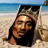 Rap Legend In Blue Beach Towel, Microfiber Beach Towel, Perfect For Pool, Beach, Travel, Home Decor Beach Party Fan Gifts