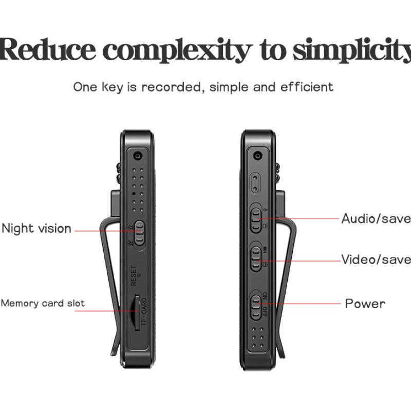 HD 1080P Mini-Kamera Tragbarer kleiner digitaler Videorecorder Polizei BodyCam Infrarot-Nachtsicht-Miniatur-Camcorder