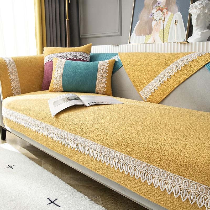 

Подушка для дивана из чистого хлопка на все времена года, нескользящая, простая современная подушка, зимний кожаный чехол для дивана, тканевое полотенце 70*70cm