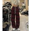 Women's Elegant Plaid Wide Leg Pant Vintage Chic High Waist Pants High Street Trendy Cool Trousers