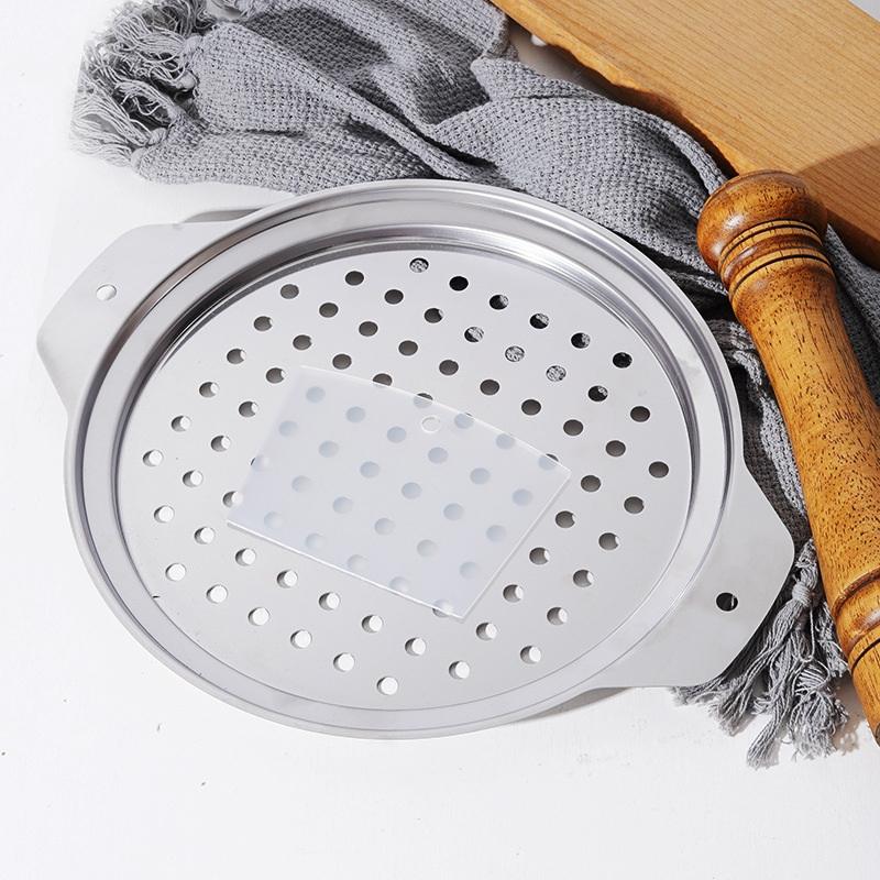 Stainless Steel Spaetzle Maker Lid With Scraper Traditional German Egg Noodle Maker Pan Pot Spaghetti Strainer
