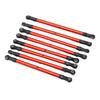 8pcs RC Link Rod Aluminum Alloy Linkage Rod End Kit Upgrade Parts for Scx10 313mm 110 Wheelbase