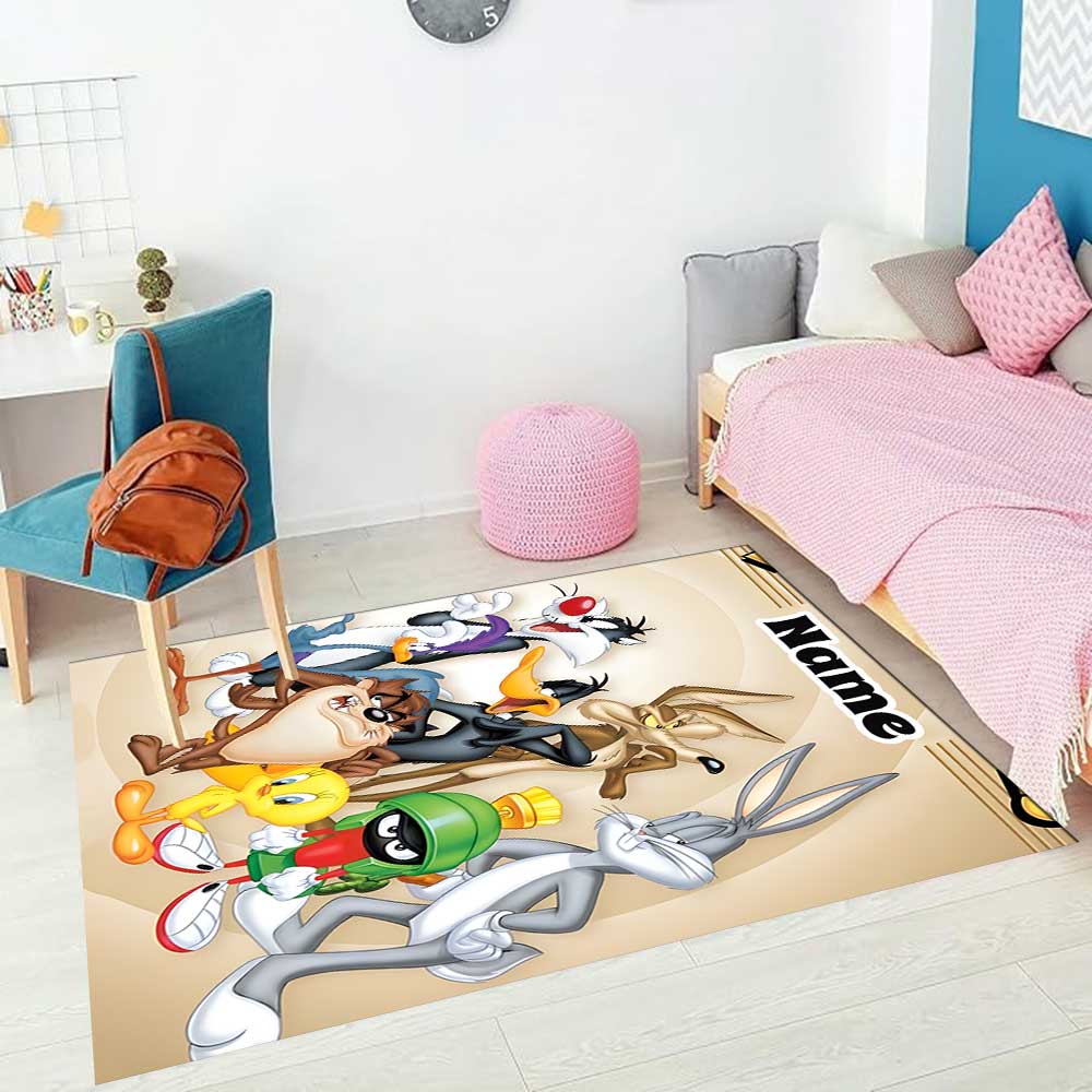Warner Bros. Lavori (64) Personalizza il tuo tappeto con nome, cuscino per sedia da ufficio, regalo per camera da letto, soggiorno di casa.