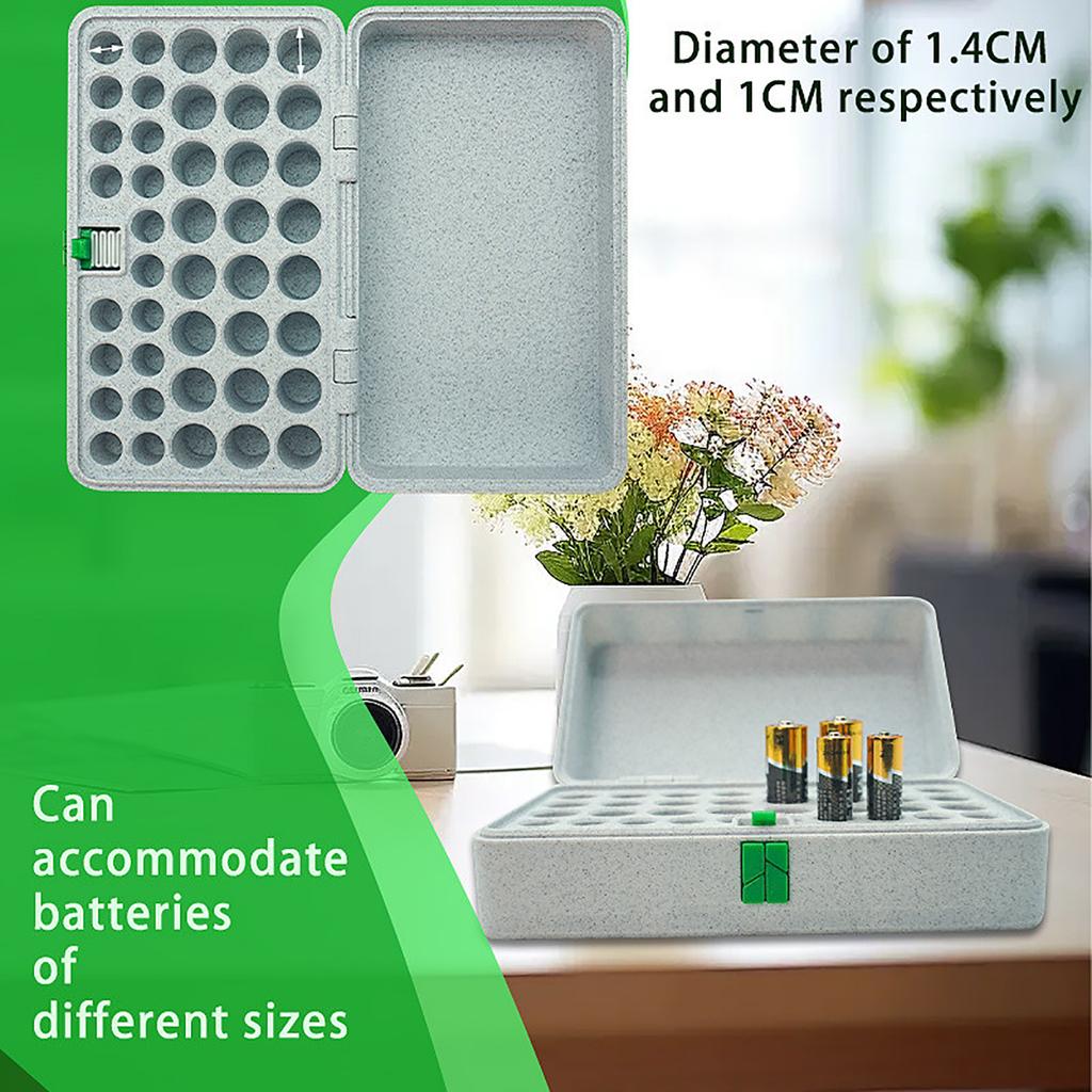 Battery Storage Case For Batteries With Compartments, Plastic Protective Organizer