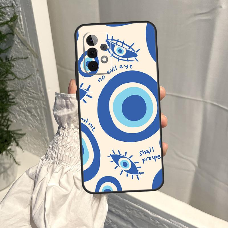 Evil Eye Lucky Eye Blue Case For Samsung Galaxy A52S A06 A16 A26 A36 A56 A55 A35 A15 A53 A32 A33 A13 A14 A34 A54 A17