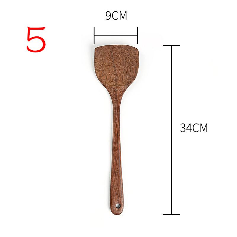 Wooden Spatula Kitchen Nonstick Dedicated Wooden Kitchenware Heat Resistant Wooden Cooking Shovel Spoon