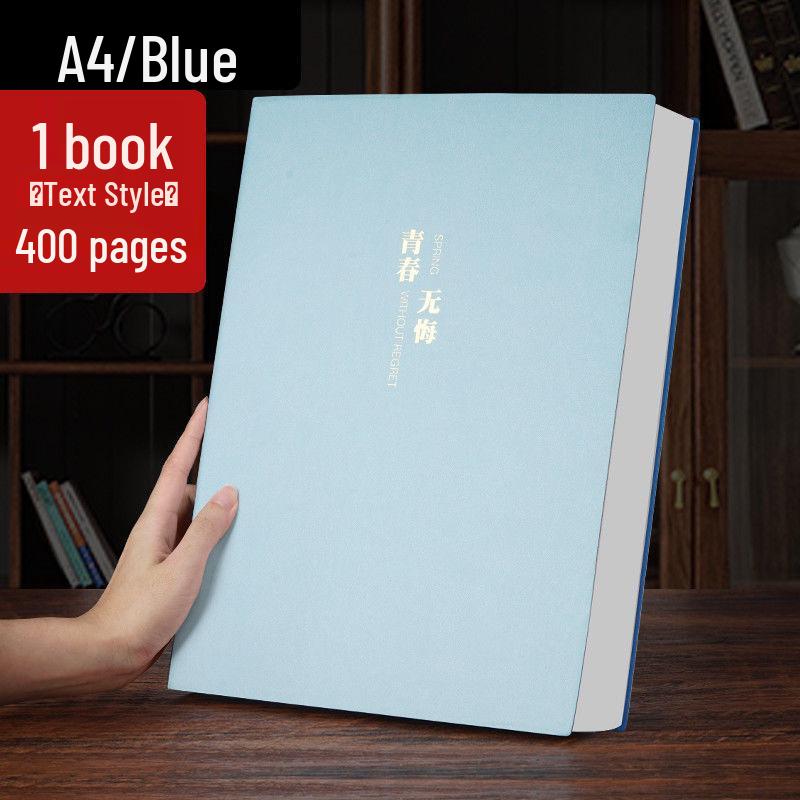 Extra Thick Soft Leather Business Meeting Notebook, Large Size