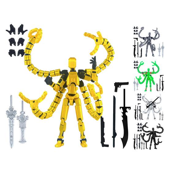 3D Printed Robot Action Figure with Accessories Movable Joints Robot Model Toy