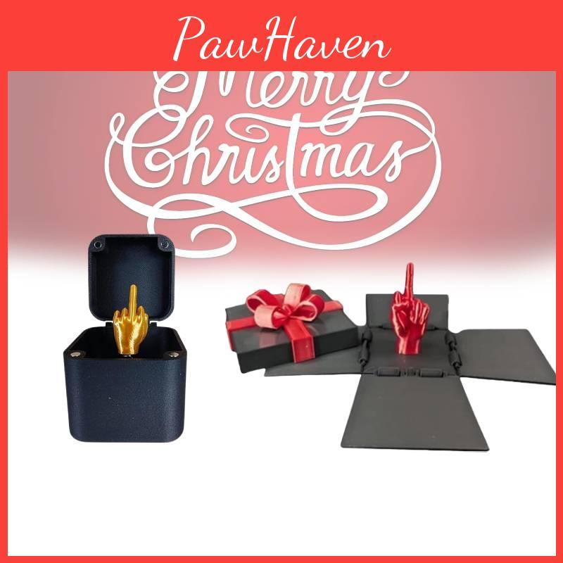 Unique And Creative Middle Finger In A Box Decorative Gift For Christmas Celebrations