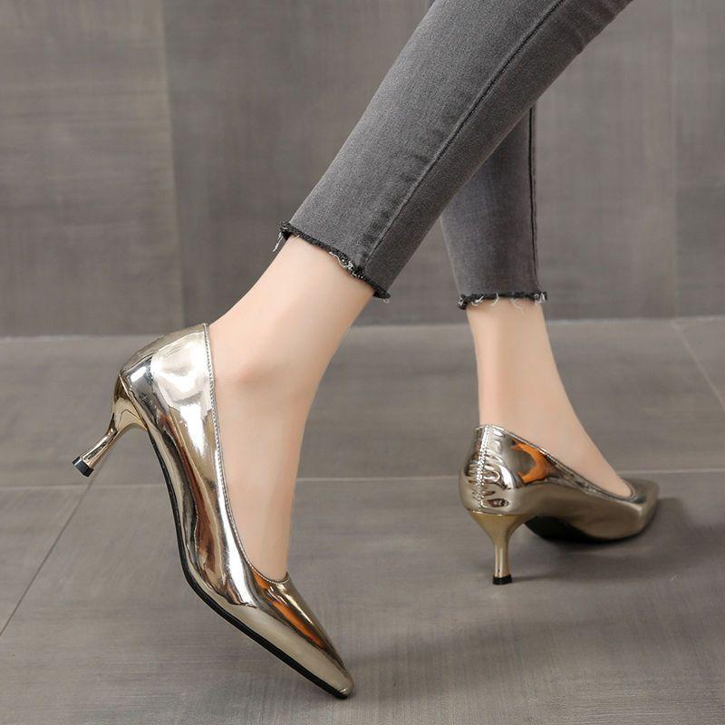 Spring and Autumn With Medium Heels Women's Shoes Sexy Pointed Toe Stilito Ladies Pumps Comfortable Elegant Lastest Shoe On Sale