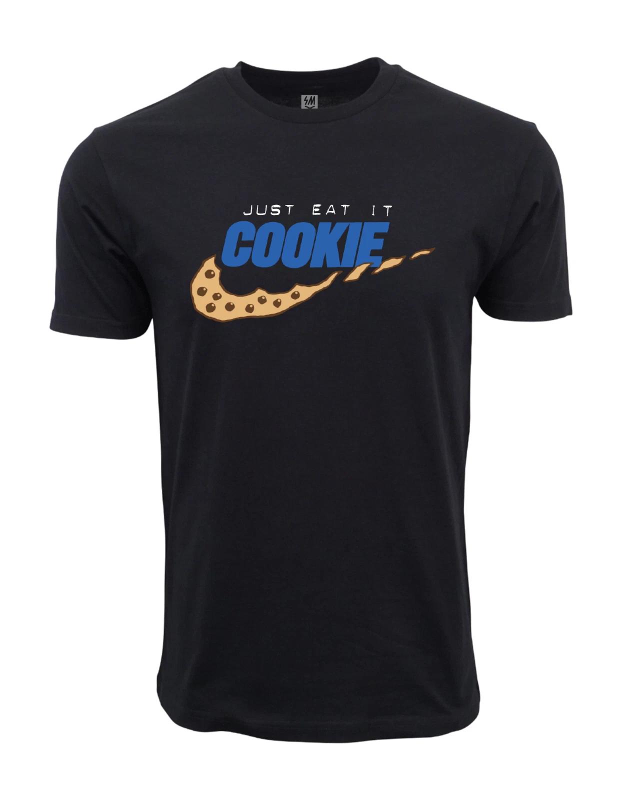 Men s and Women s T-shirts Cookie Monster Just Eat it Graphic L