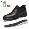 Men Big Size 6CM Height Increase Oxfords Genuine Leather Formal Business Elevator Shoes Large Width Comfortable Wedding Shoes