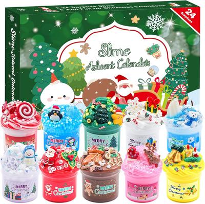 Slime Advent Calendar 2025 , Countdown Calendars 24 Days of Surprises with Slime Kit Funny Gifts for Kid,3.4.5.6...