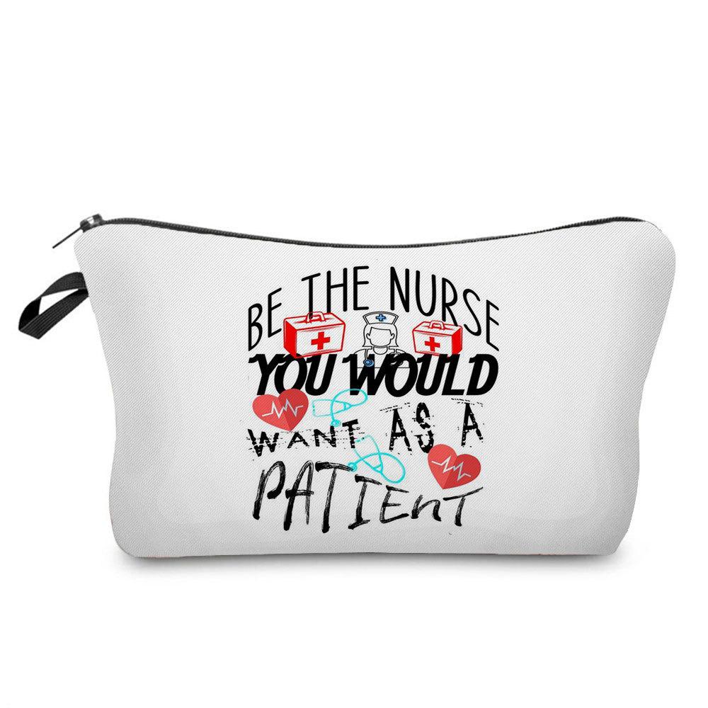 Women Nurse Print Cosmetic Bag Toiletries Organize Travel Storage Case 6863
