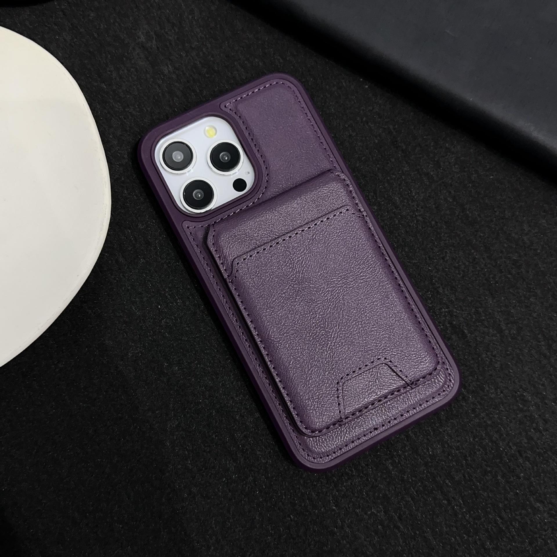 

Card Holder Magnetic Suction Moblie Phone Case for iPhone 16 Pro Max 11 12 13 14 15 Pro Multifunctional Leather Protective Shell For Iphone16plus