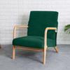 Finka Armchair Cover, Green, Thick Velvet