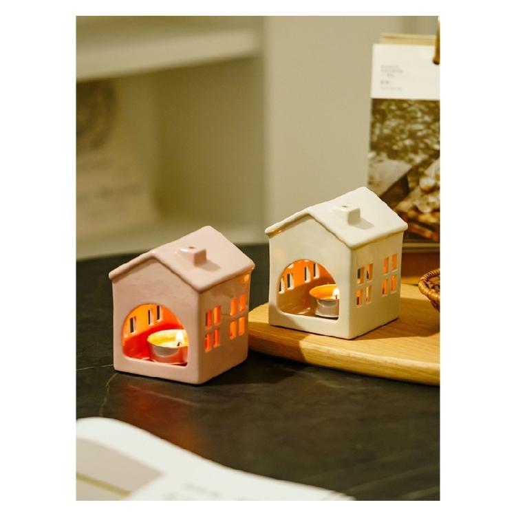 Decorative Tealight Candle Holders Christmas Candle Holders Table Centerpieces Mini House Candlestick Holders Home Decors