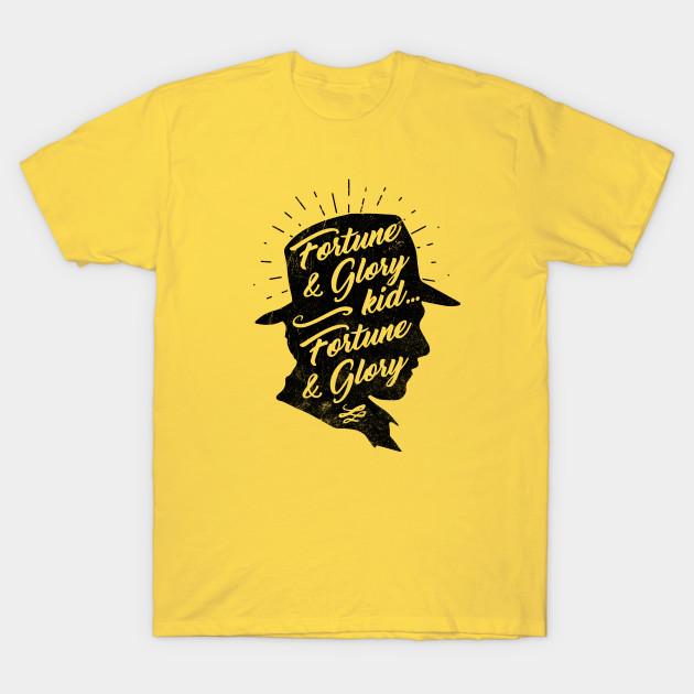 Men Black Print T-shirt Fortune And Glory, Kid... Fortune And Glory. - Indiana Jones Inspired Art By Kelly Design Company No-Cut Transfer Paper Print L жёлтый